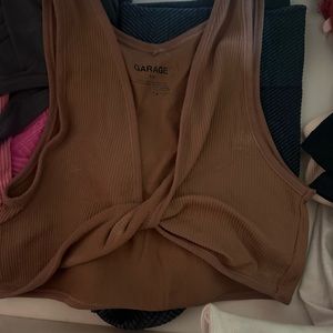 Brown garage twisted top size small